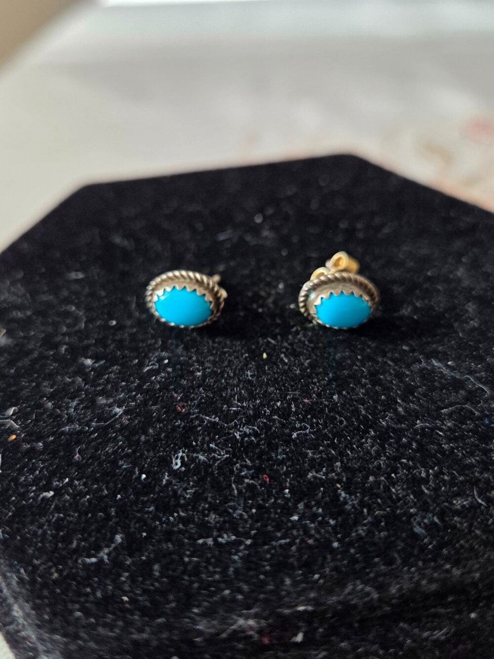 Vintage Native American Turquoise Stud Earrings